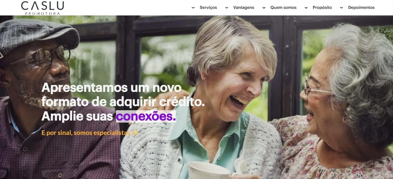 Print da página Caslu Promotora