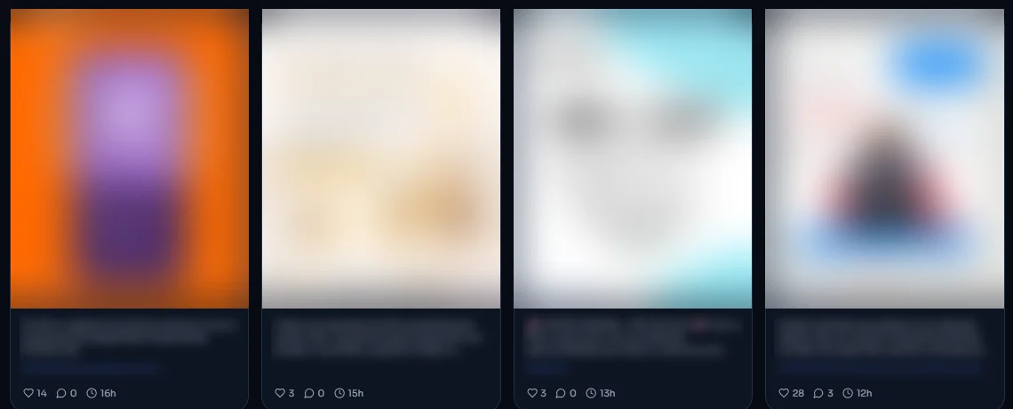 Filtro por formato: Reel, carrossel e foto (dados fictícios)